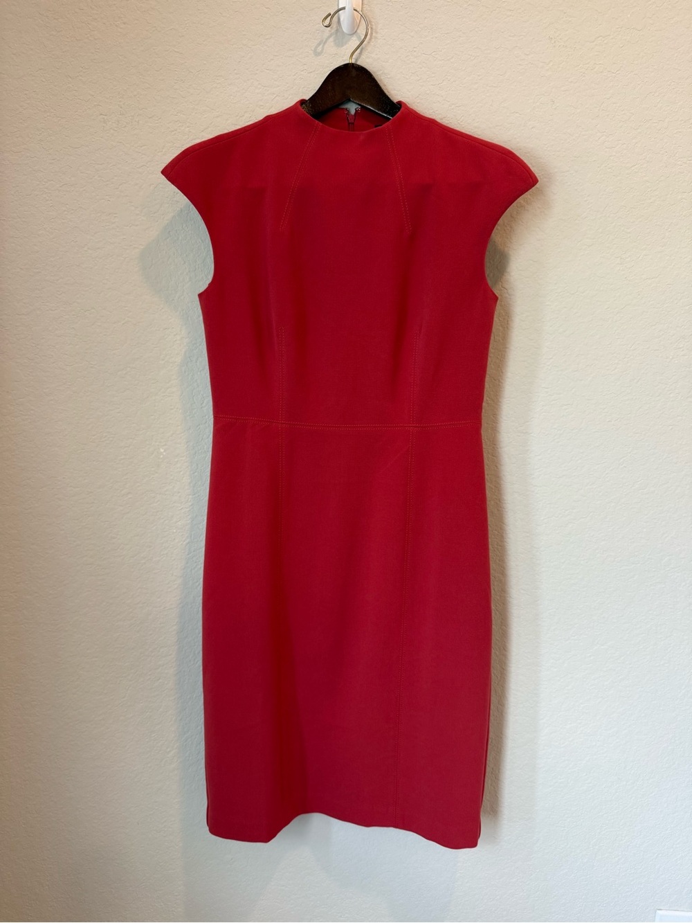Ann Taylor Red Midi Sheath Dress size 4 NWOT